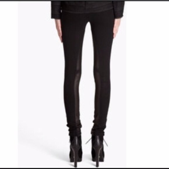 Theory Lamb Leather Inset Moto Legging - Picture 2 of 13